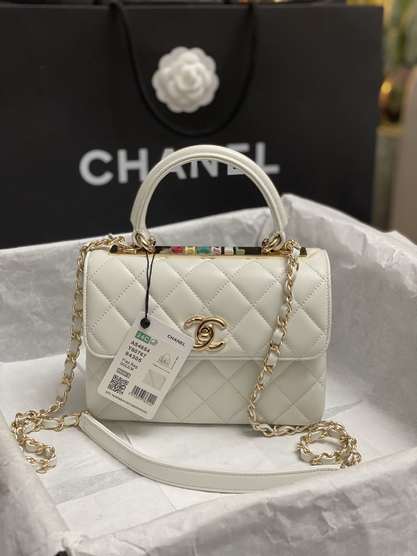 CHANEL Flap Bag with Top Handle