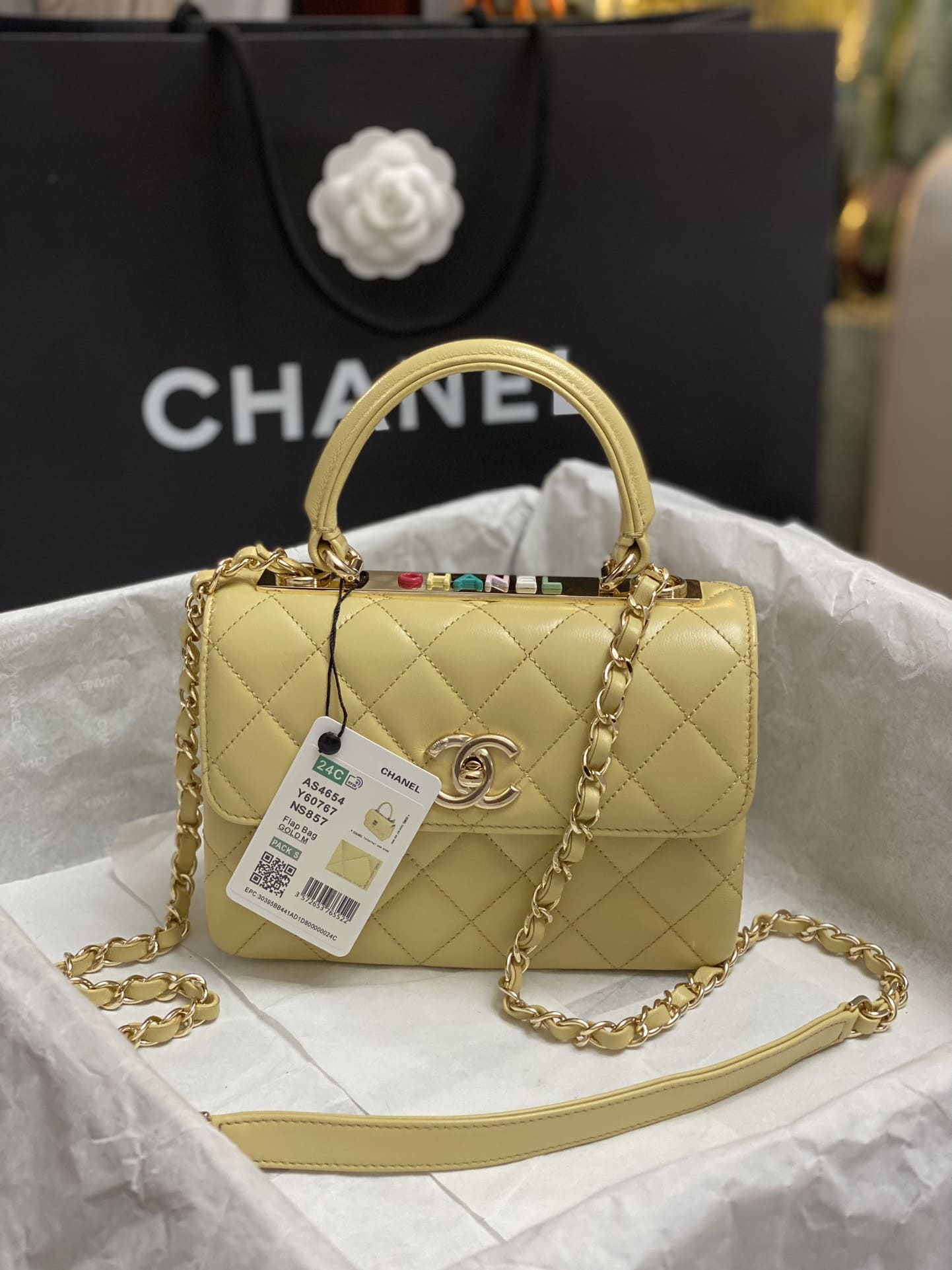 CHANEL Flap Bag with Top Handle