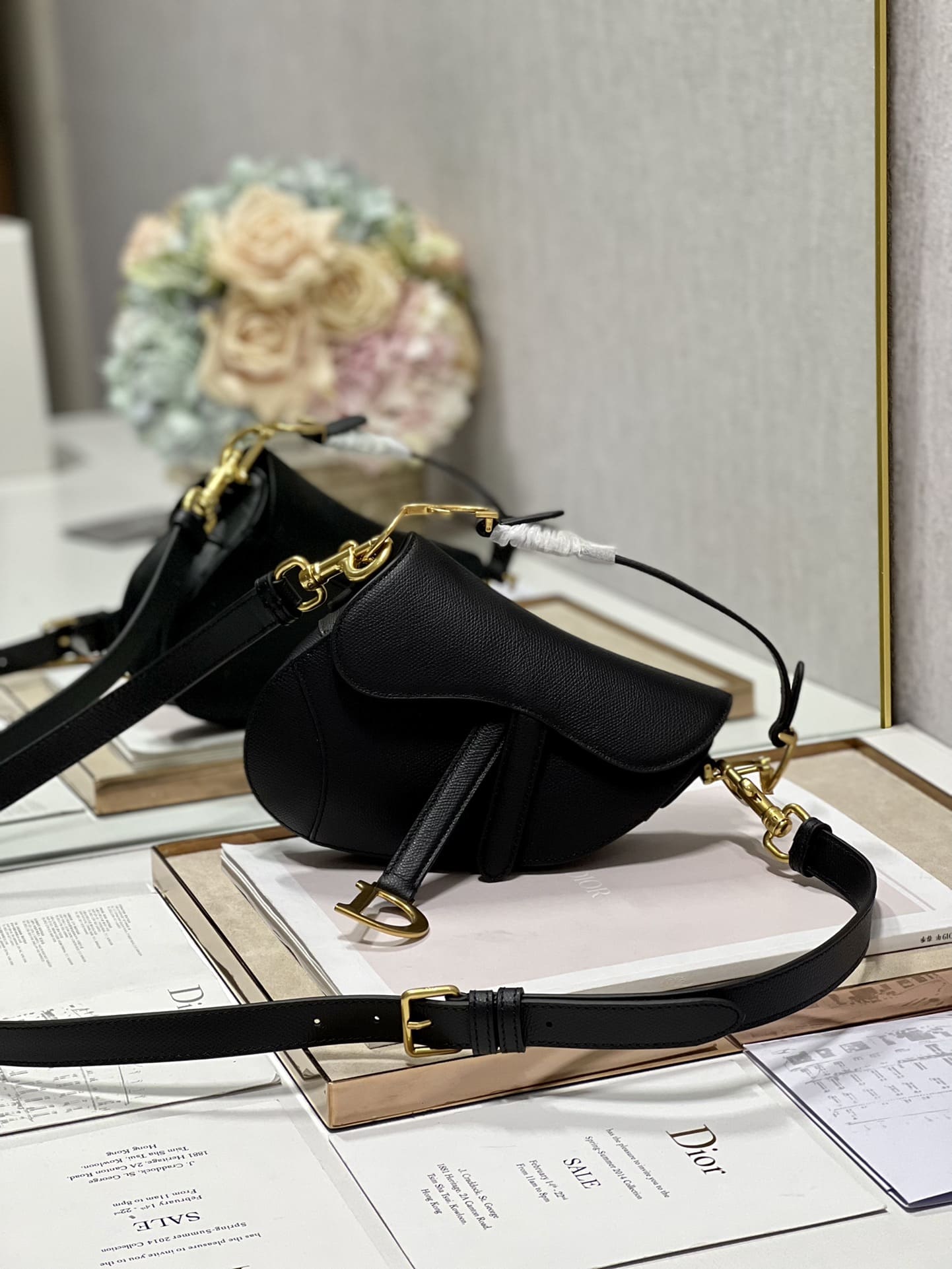 CHRISTIAN DIOR Saddle Bag with Strap